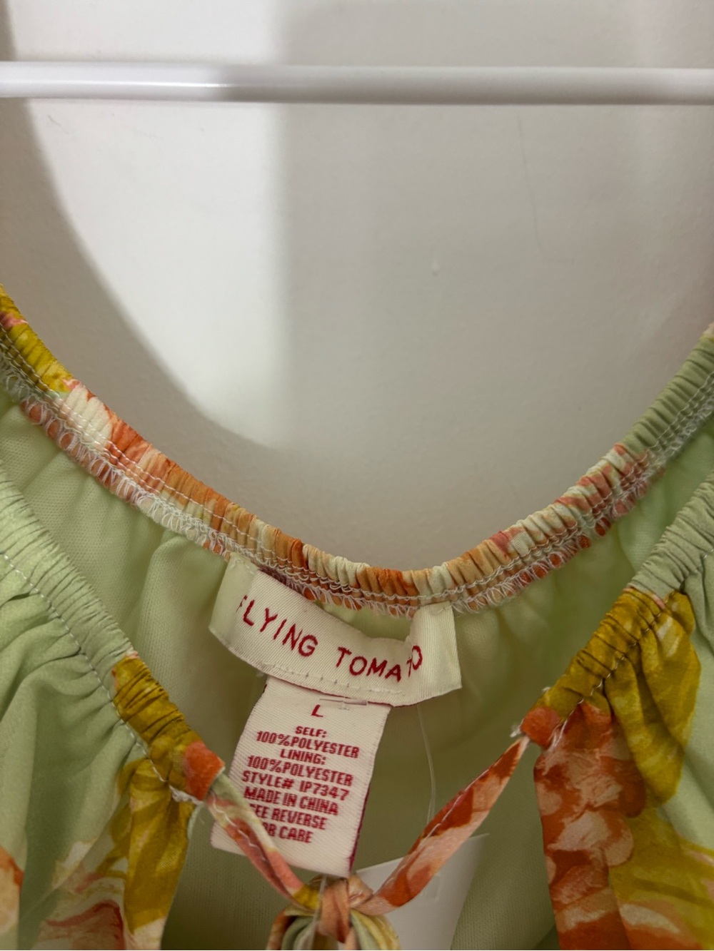 Flying Tomato Mint Green Floral Romper - Picture 3 of 4